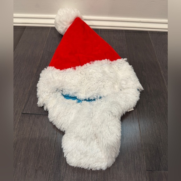 Barkbox Festive Christmas Holiday Red White Santa Hat with Beards for Dogs Pets - Picture 1 of 5